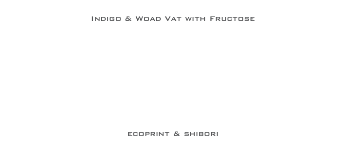 
Indigo & Woad Vat with Fructose










ecoprint & shibori
